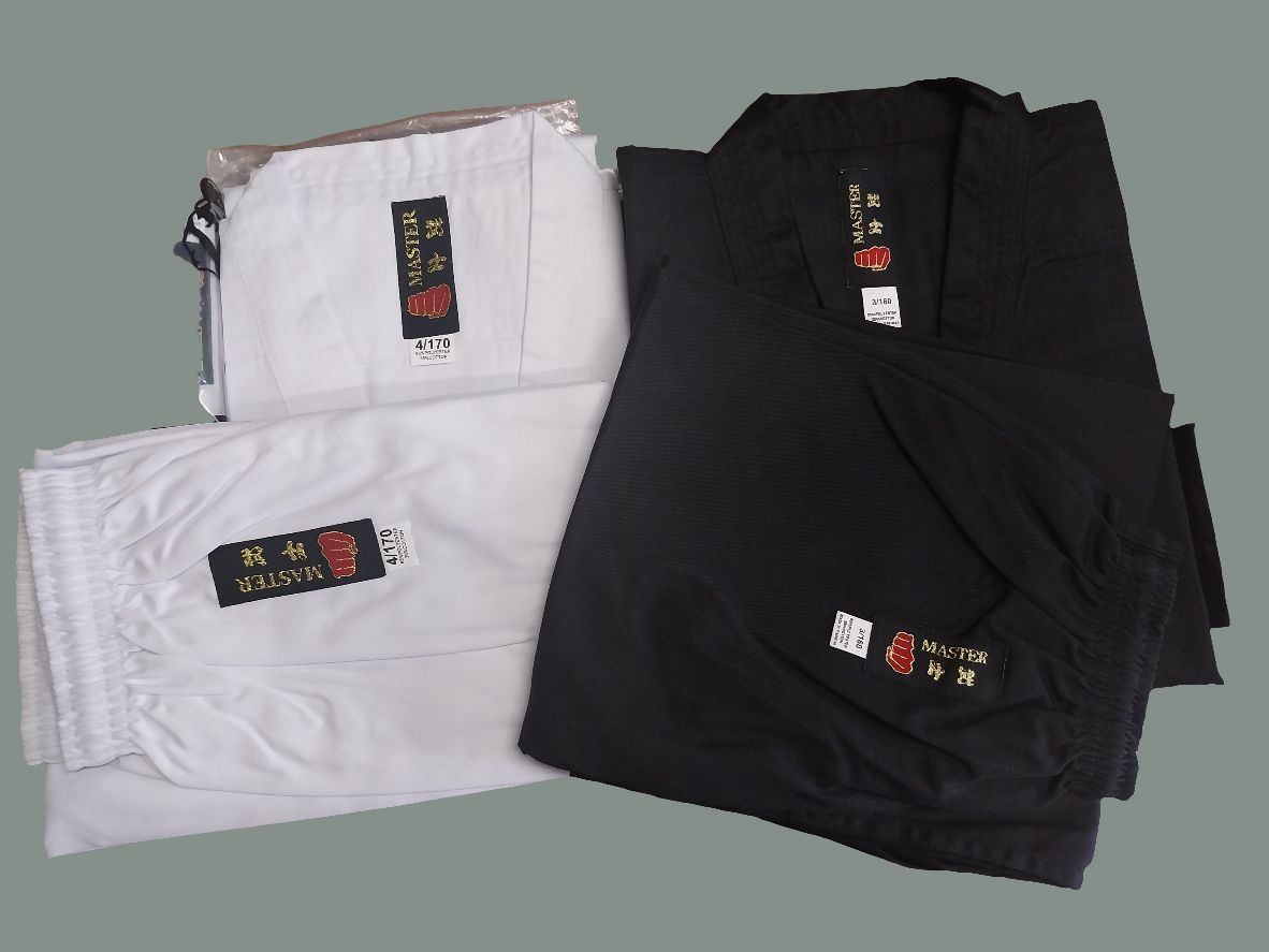 KARATE SUIT 7.5OZ (ADULT) BLACK / WHITE