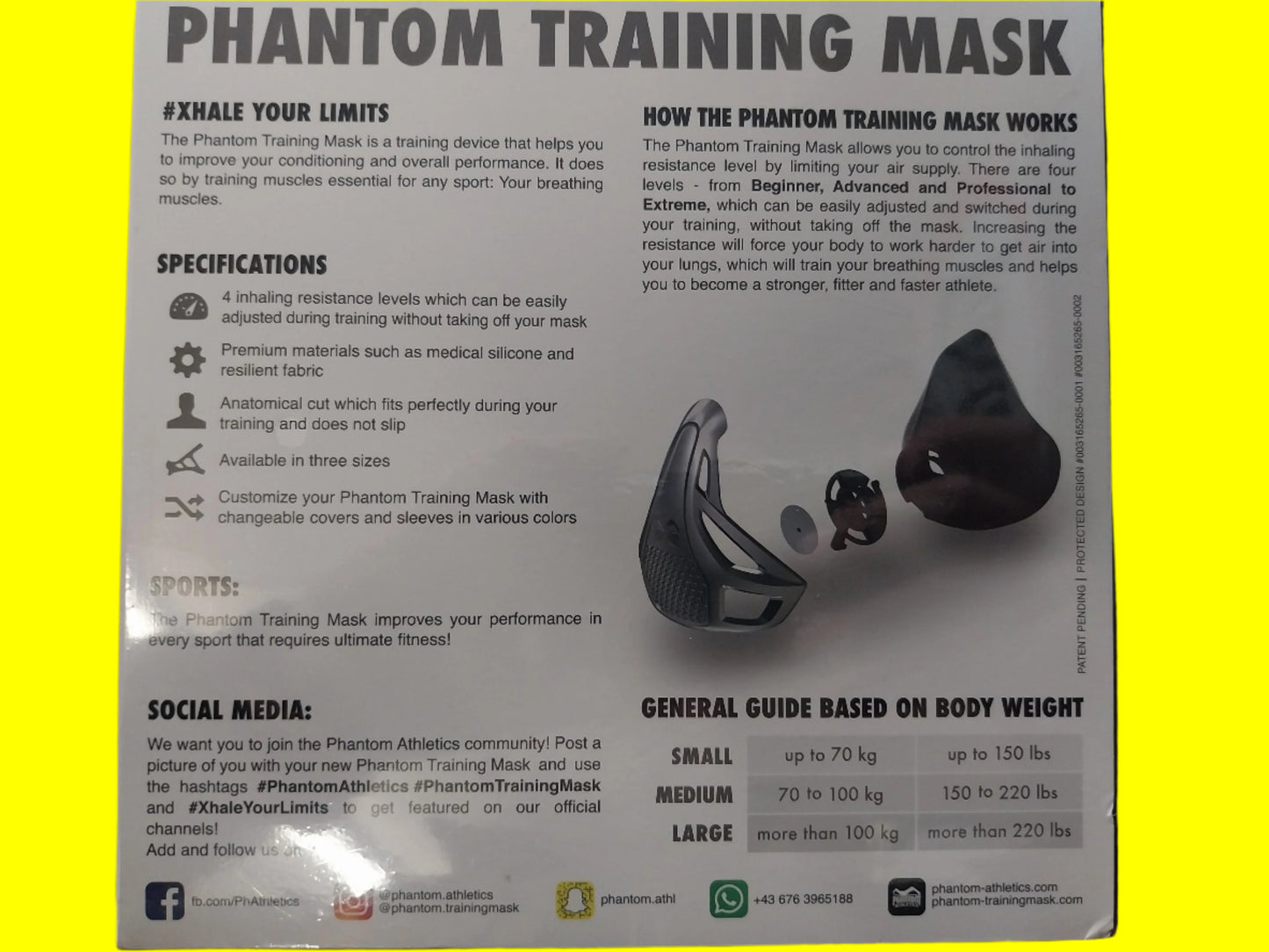 Phantom Training Mask