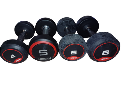 JORDAN® Urethane Dumbbells - Up to 4kg (Red)