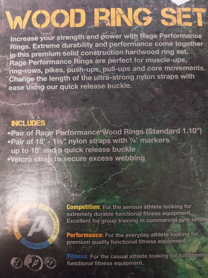 Rage Wood Ring Set